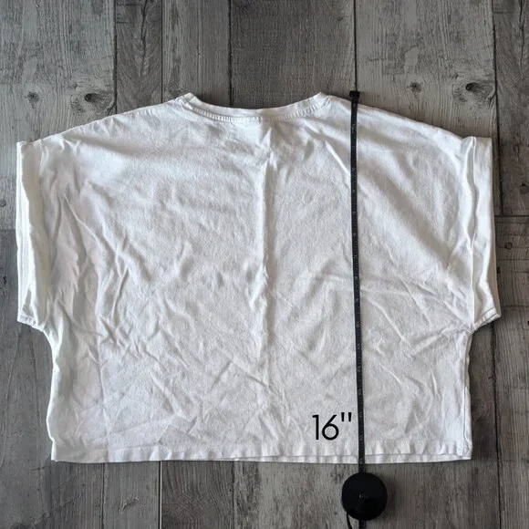 5๏ธโฃ Zara, Cropped Muscle Tee, White, Sz 9 - 10 - Picture 5 of 7
